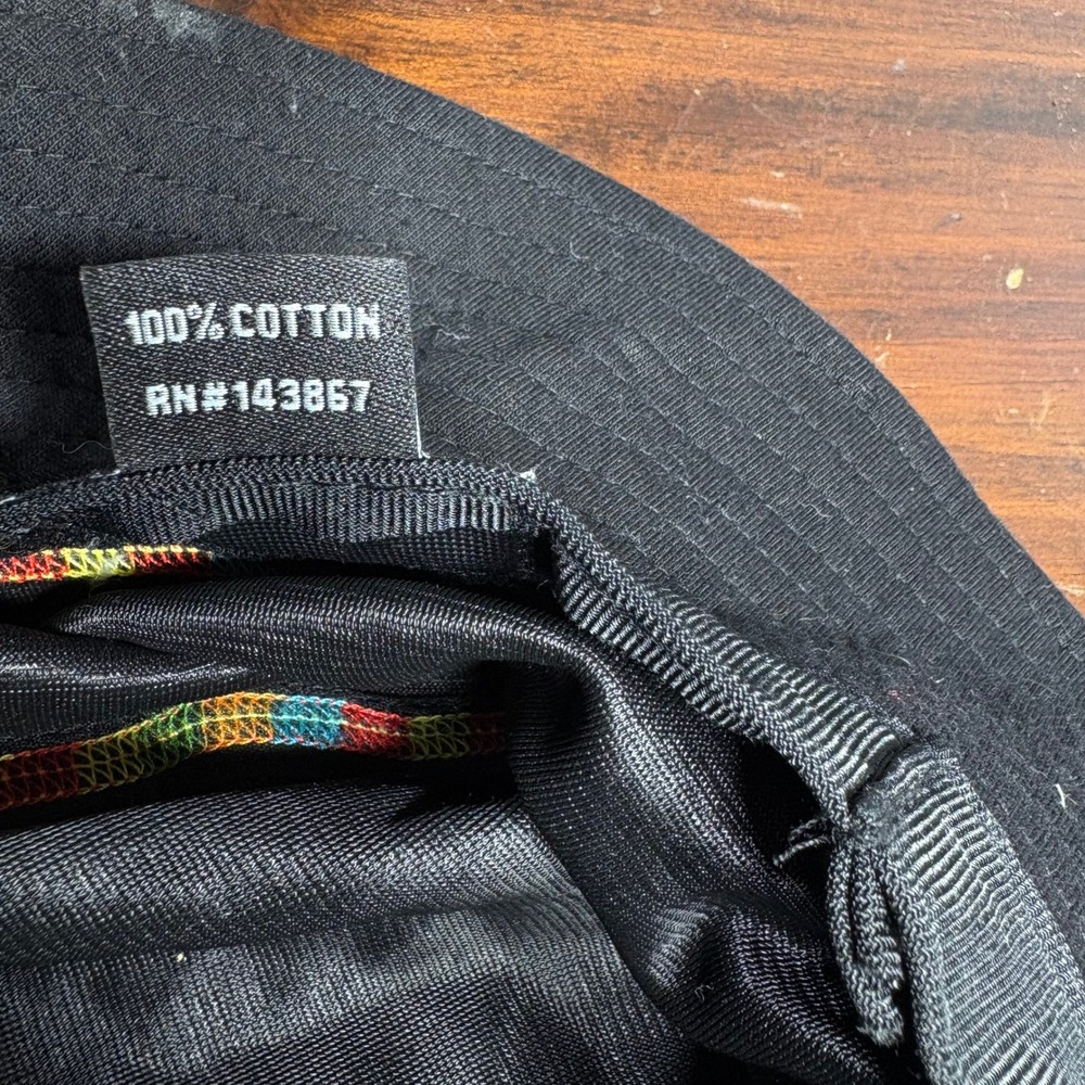 Cookies Bucket Hat Mens L/XL Black Rainbow Logo Streetwear Cotton Sun Hat - Picture 7 of 7